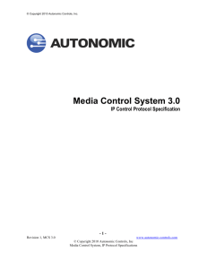 MCS 3.0 IP Control Protocol