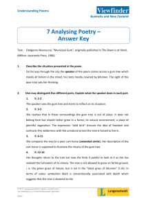 7 Analysing Poetry – Answer Key