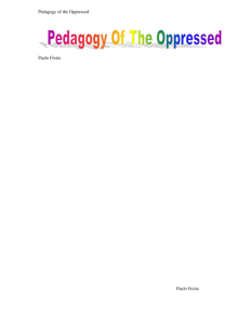 Paulo Freire, Pedagogy of the Oppressed