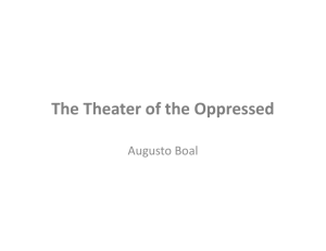 The Theater of the Oppressed