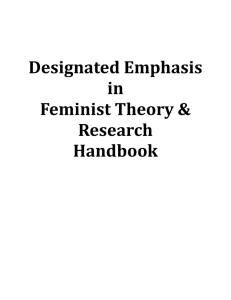 Designated Emphasis in Feminist Theory & Research Handbook