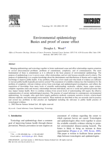 Environmental epidemiology. Basics and proof of cause effect