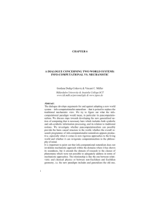 Info-Computational vs. Mechanistic