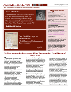 Issue 4, April 2013 - Institute for Women's Studies in the Arab World