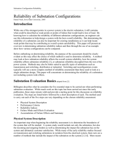 Reliability of Substation Configurations