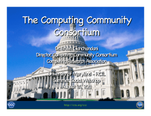 The Computing Community Consortium