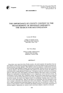 the importance of county context in the measurement of sentence