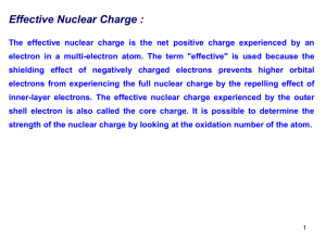 Effective Nuclear Charge :