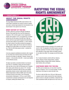 RATIFYING THE EQUAL RIGHTS AMENDMENT