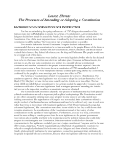 The Processes of Amending or Adopting a Constitution