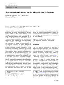 Gene expression divergence and the origin of hybrid dysfunctions