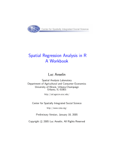 Spatial Regression Analysis in RA Workbook