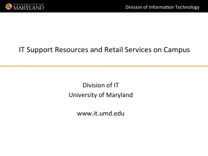 IT Support Resources and Retail Services on Campus