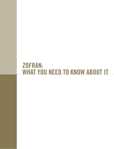 zofran: what you need to know about it