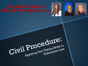 Civil Procedure: - Whittier Law School