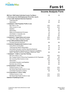 Income Analysis Form 91