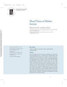 Moral Views of Market Society