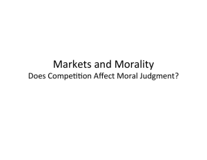 Markets and Morality