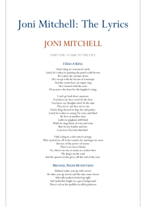 Joni Mitchell: The Lyrics