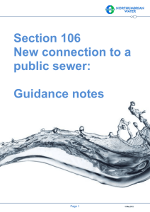 Guidance notes for making a new connection to a public sewer