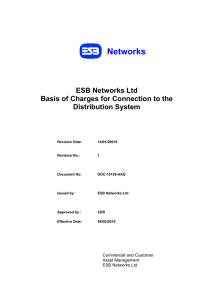 Charges for Connection to the Distribution System