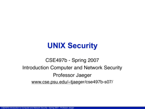 UNIX Security