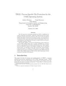 TRON: Process-Specific File Protection for the UNIX Operating System