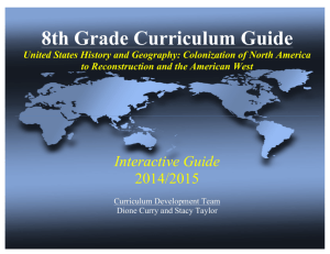 8th Grade Curriculum Guide