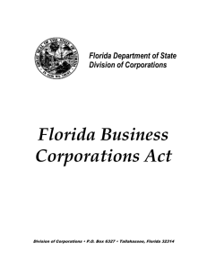 Florida Business Corporations Act