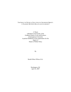 A Thesis submitted to the Faculty of the Graduate School of Arts and