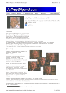 Seite 1 von 12 Jeffrey Wigand: 60 Minutes Transcript 21.06.2006
