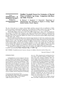 Modified Treadmill Protocol for Evaluation of Physical Fitness in