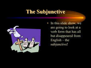 The Subjunctive - cadillac76.com