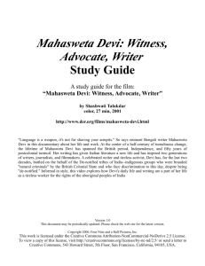 Mahasweta Devi - Documentary Educational Resources