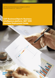 SAP BusinessObjects Business Intelligence platform .NET SDK