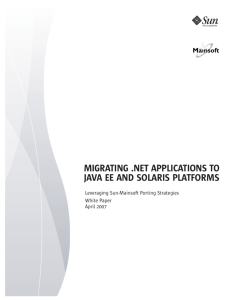 Migrating Windows apps to Solaris and Java EE platforms