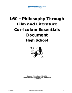 L60 - Philosophy Through Film and Literature