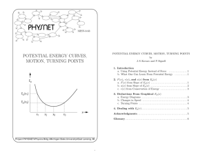 potential energy curves, motion, turning points