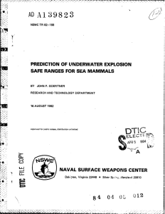 Prediction of Underwater Explosion Safe Ranges for Sea Mammals.