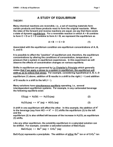 A STUDY OF EQUILIBRIUM