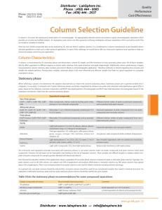 how to choose a column adapted to your needs