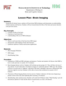 Lesson Brain Imaging - Department of Biology