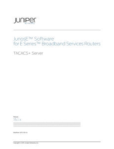 TACACS+ Server on E Series Broadband