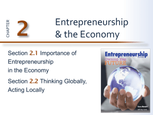 Entrepreneurship & the Economy