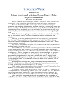 School board recall vote in Jefferson County, Colo