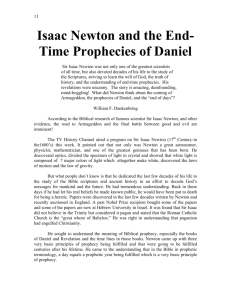 Isaac Newton and End-Time Prophecies