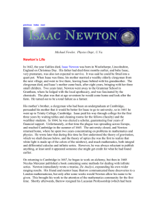 Isaac Newton - Galileo and Einstein