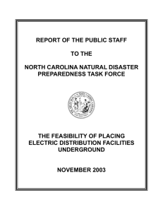 Report of the Public Staff - North Carolina Utilities Commission