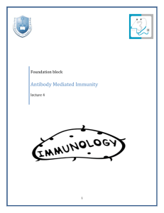 Antibody Mediated Immunity
