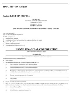 hanmi financial corporation